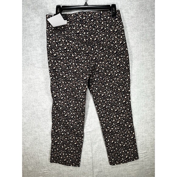 NWT Rafaella Comfort Pull On Capri Pants Leopard Print Size 6 Elastic Waist - Picture 10 of 11